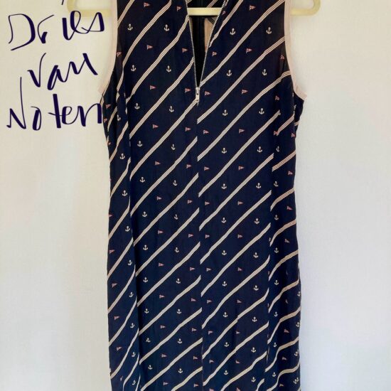 Dries Van Noten ~ Sheath Dress ~ Nautical Sailboat ~ Fabulous Vintage Sz 36
