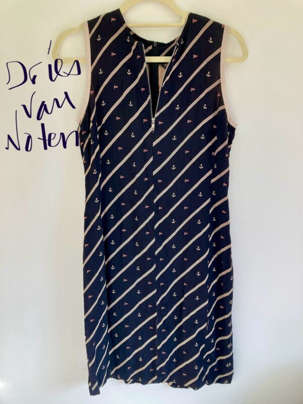 Dries Van Noten ~ Sheath Dress ~ Nautical Sailboat ~ Fabulous Vintage Sz 36