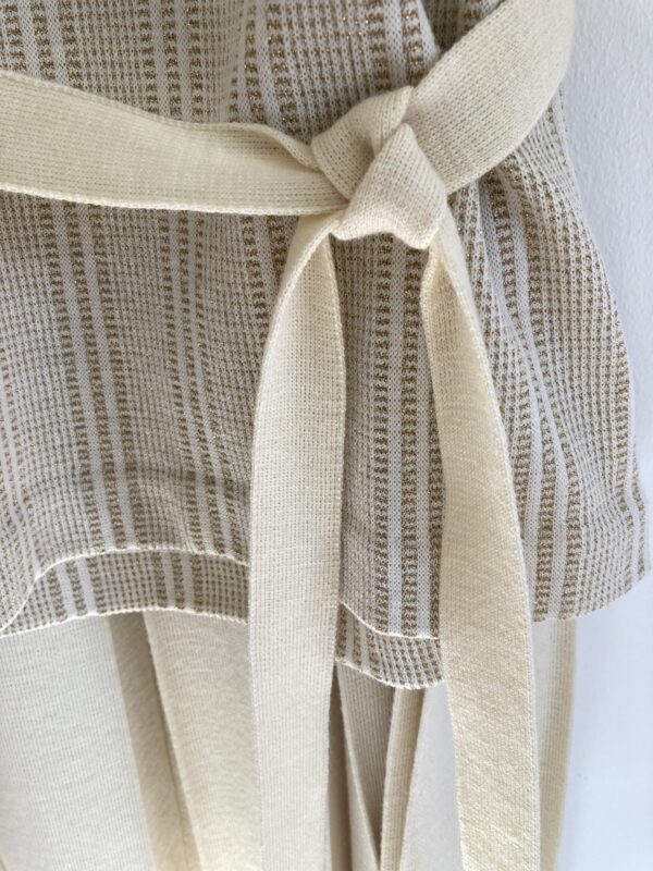 Gino Paoli ~ 1960s Cream & Gold Two-Piece Set Pleat Skirt + Top ~ Mint Vintage - Image 5