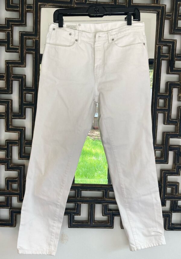 Dries Van Noten Denim Jeans Straight Ankle Perry ~ Sz 29 ~ White ~ NEW ~ NWT