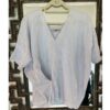 Humanoid Striped Top Cotton Seersucker Blouse Top ~ Blue & White - Sz S M - Image 3