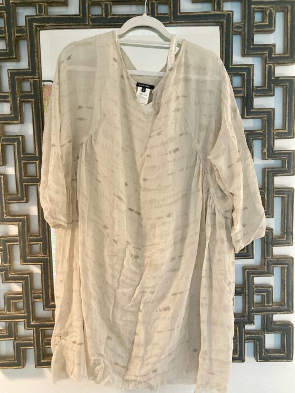 Pas de Calais - Gray Silk Flowy Dress Tie-dye ~ Sz Medium