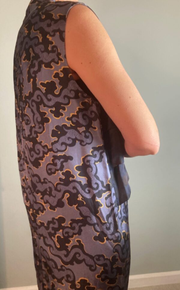 Dries Van Noten Blue Asian Mixed Print Dress ~ AW 15/16 Collection ~ Sz 44 - Image 2