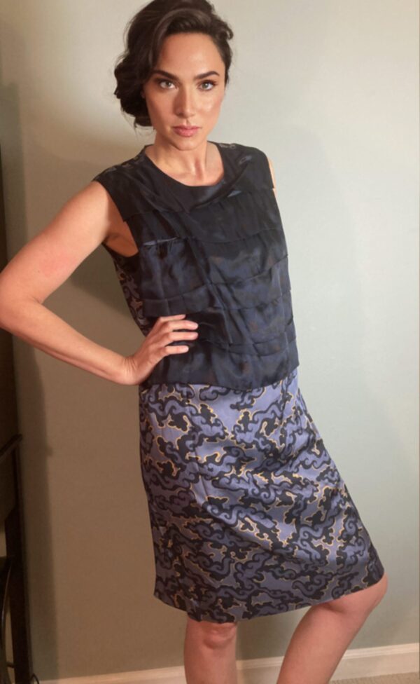 Dries Van Noten Blue Asian Mixed Print Dress ~ AW 15/16 Collection ~ Sz 44 - Image 6