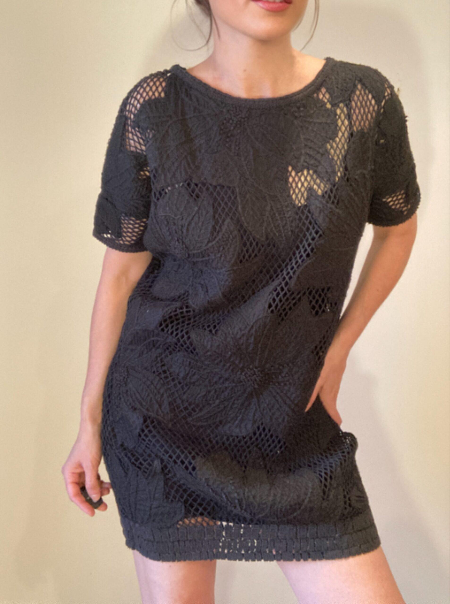 Isabel Marant Etoile ~ Black dress or beachwear ~ embroidered