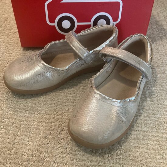 See Kai Run ~ Mary Jane 2Y in Silver flats shoes ~ Retail $65 ~ With Box