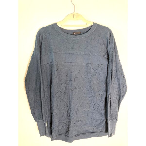 Pas de Calais - Deep Teal Cotton Sweatshirt ~ Textured Simplicity! ~ Sz 36