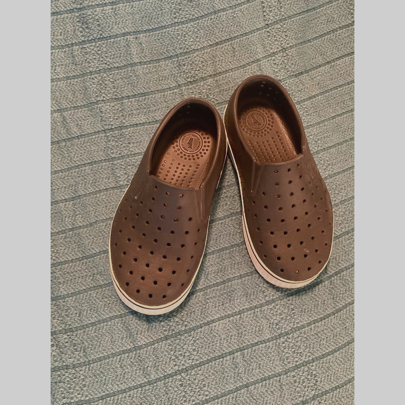 (SOLD) Native Miles Child ~ Black Shoes ~ Size 12 ~ EVA Waterproof Washable Perforated