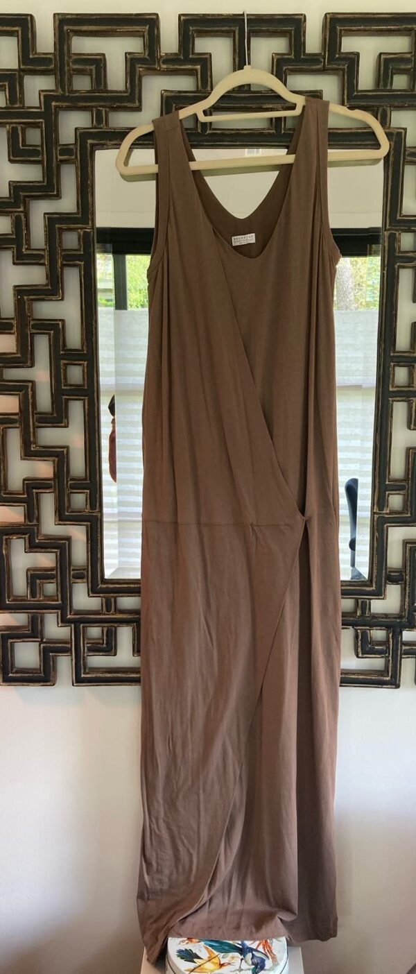 Brunello Cucinelli Column Maxi Tank Dress ~ Size L ~ Quiet Luxury ~ Neiman Marcus