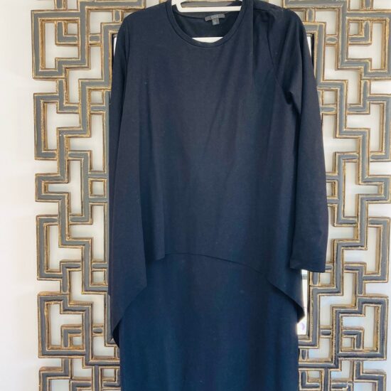COS Navy Long Sleeve Dress ~ Sleek Quiet Luxury ~ Maternity ~ Size M