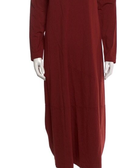 Oska Lagenlook Rust Maxi Dress Minimalist ~ Sz 2 M/ L ~ FALL PERFECTION!