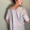 Humanoid Striped Top Cotton Seersucker Blouse Top ~ Blue & White - Sz S M - Image 2