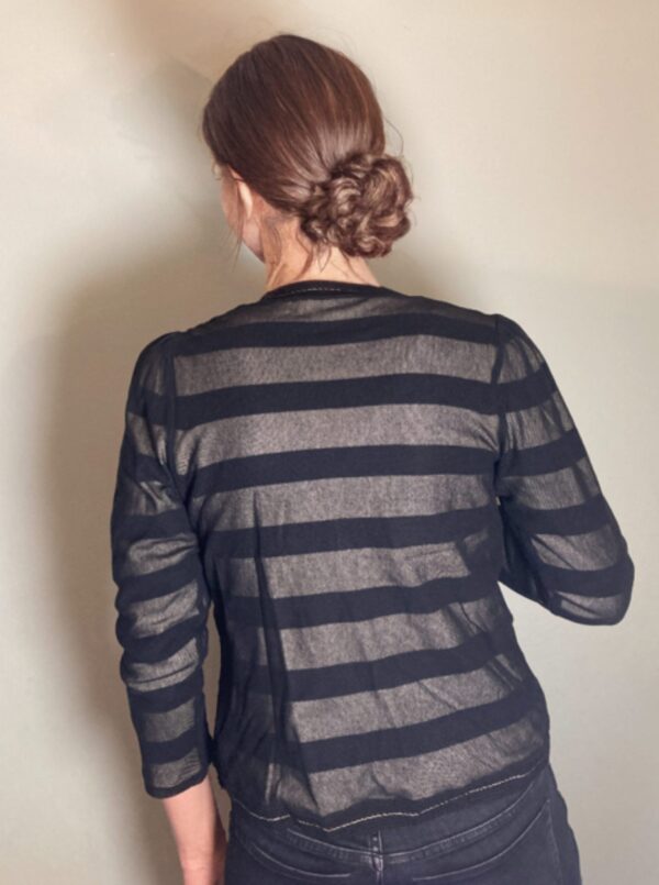 French Girl Style ~ Vintage Marc by Marc Jacobs Striped Knit Cardigan Sz M - Image 2