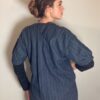 JAG - Wool Pinstripe Embroidered Top - Skull button detail - Sz M ~ Impeccable! - Image 2