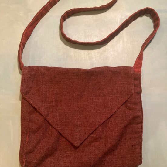 Eskandar Envelope Messenger Bag ~ Cashmere & Silk! ~ Rust & Red Lovely Luxury