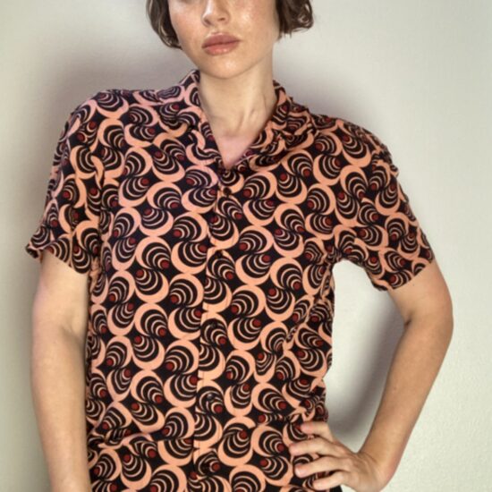 Scotch & Soda Men's Button Down Short Sleeve Shirt Abstract Print ~ Sz S