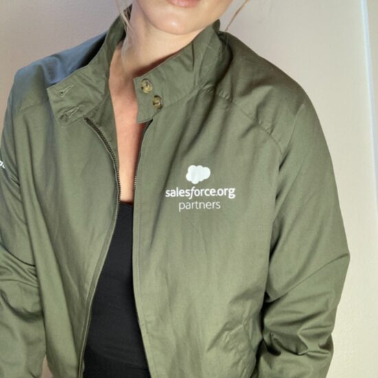 Bomber Jacket Salesforce Swag Salesforce.org Partners ~ CRM Love ~ Size M
