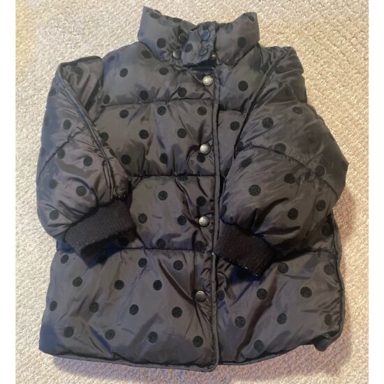 Zara Black Polkadot Puffer Coat ~ 18/24 Months/ 2 years ~ So BRAT & ADORABLE