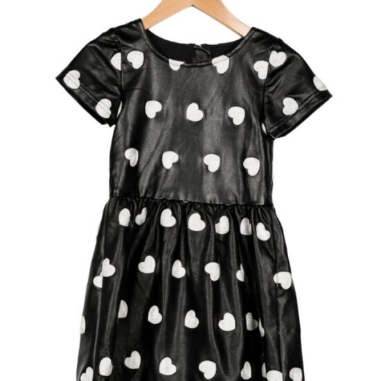 Appaman Girls Vegan Leather Embroidered Hearts Rock & Roll Sweet Dress ~ Sz 5