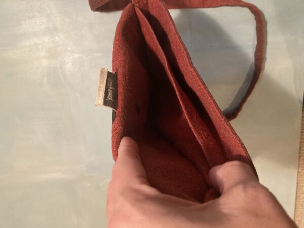 Eskandar Envelope Messenger Bag ~ Cashmere & Silk! ~ Rust & Red Lovely Luxury - Image 2