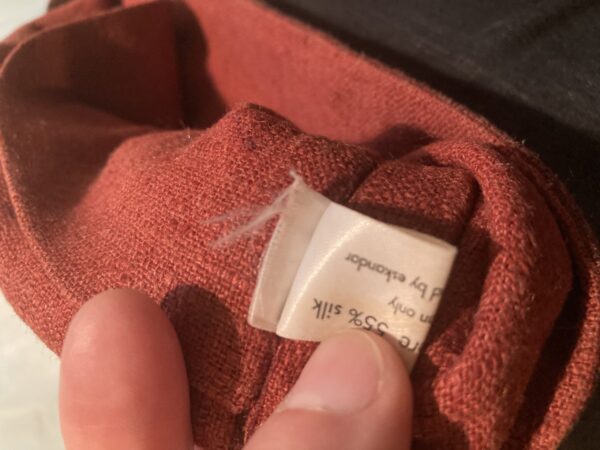 Eskandar Envelope Messenger Bag ~ Cashmere & Silk! ~ Rust & Red Lovely Luxury - Image 3