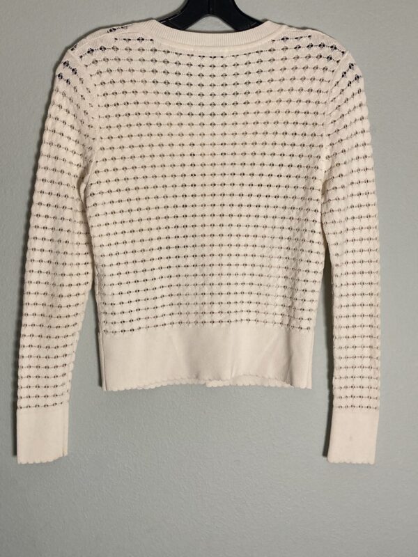 Sandro Cardigan Cropped Sweater Lace Scallop Detail Lovely & Sweet ~ Sz 2 Small - Image 3