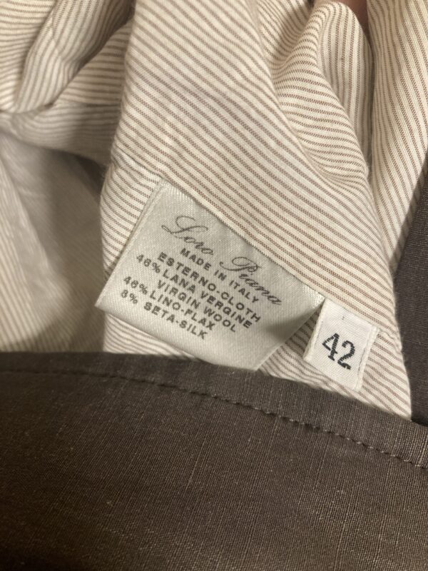 Loro Piana Storm System Brown Mid-length Jacket Luxury Wool/ Linen/ Silk ~ Sz 42 - Image 7