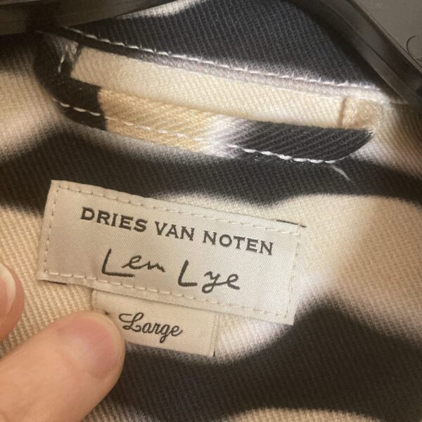 Dries Van Noten Len Lye Collab Denim Dyed Jacket Shibori ~ Sz Mens L Womens XL - Image 5