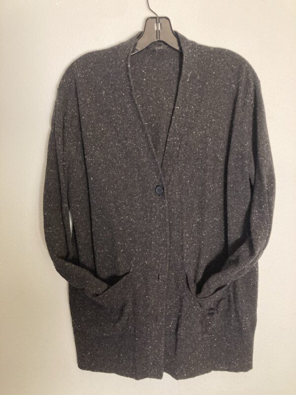 COS Cardigan Black Speckled Wool Blend Hipster Dad Vibes Sz Mens S Womens M/L - Image 4