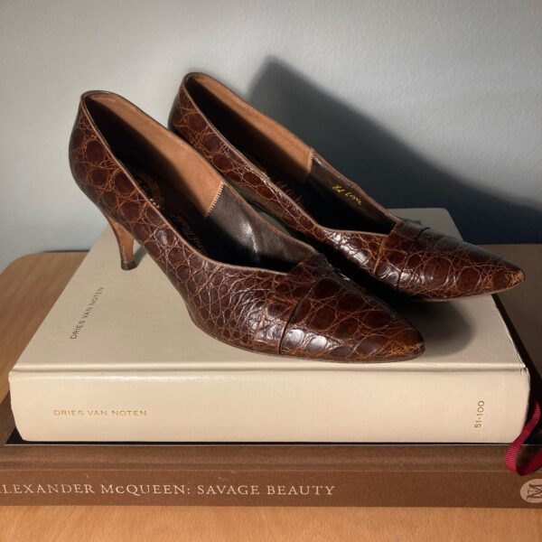 Vintage Amano Weinman's 1950/60s Handmade Crocodile Pumps Exquisite ~ Sz 8N