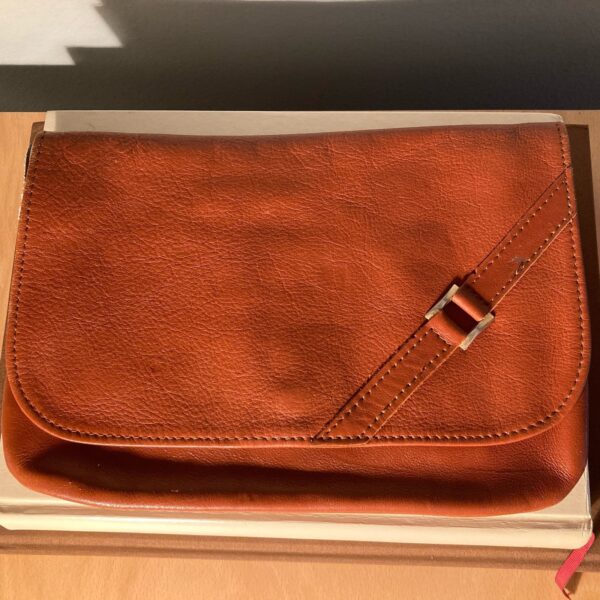 Vintage Leather Clutch ~Minimalist Equestrian~ Lestrade California Santa Barbara