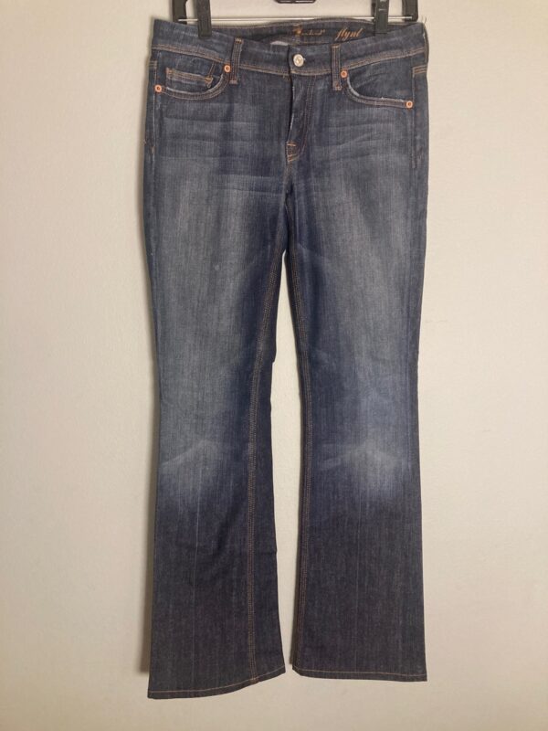 7 For All Mankind ~ Flynt Dark Wash Sz 27 Premium Denim Jeans ~ You Got Legs