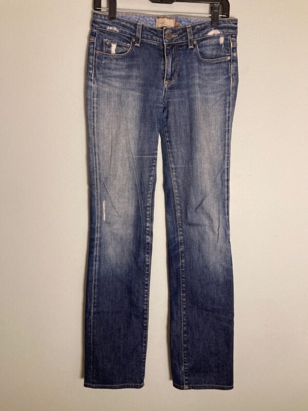 Paige Melrose Straight Leg Jeans Medium Wash Sz 28 ~ 32.5 Inseam Long Legs Here!