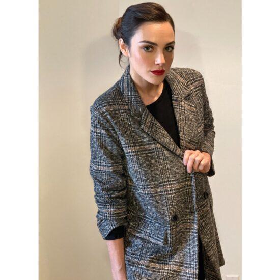 Sanctuary Carlyle Tweed Woven Cardigan Coat Coatigan Double-breasted RL ~ Sz M